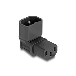 DeLOCK Adattatore di alimentazione IEC 60320 - da C14 a C13, maschio / femmina, 10 A, angolato a 90°