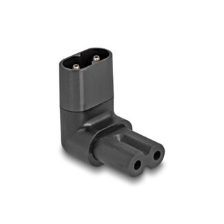 DeLOCK Adattatore di alimentazione IEC 60320 - da C8 a C7, maschio / femmina, 2,5 A, angolato a 90°