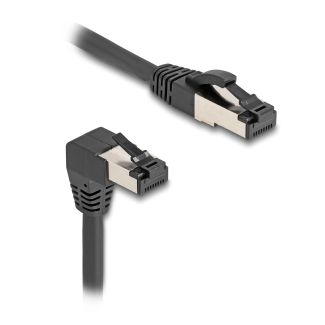 DeLOCK RJ45 Network Cable Cat.8.1 S/FTP 90° downwards angled / straight 5 m black