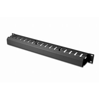 Digitus 1U cable management cage detachable rear plate, 44x483x68 mm, black