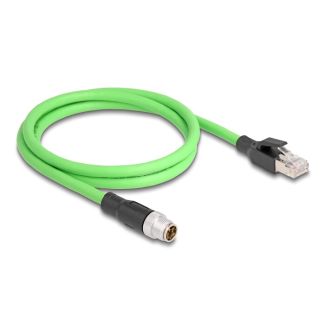 DeLOCK M12 Cable X-coded 8 pin male to male PUR (TPU) 1 m