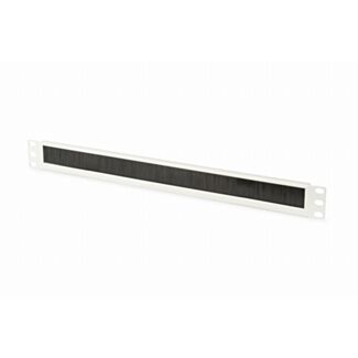 Digitus 1U cable brush management panel, 44x483x11 mm brush size 27x423 mm, color grey (RAL 7035)