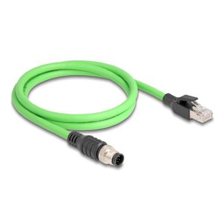 DeLOCK M12 Cable A-coded 8 pin male to RJ45 male PUR (TPU) 5 m