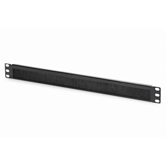 Digitus 1U cable brush management panel open brush, color black (RAL 9005)