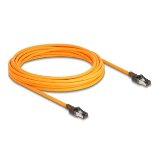 DeLOCK RJ45 Network Cable with USB Type-C port finder function Self Tracing Cat.6A S/FTP 7.5 m orange