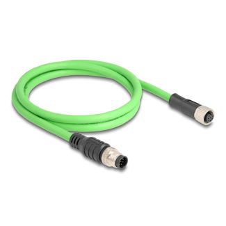 DeLOCK Cavo M12 codificato A a 8 pin maschio per femmina PUR (TPU) 1 m