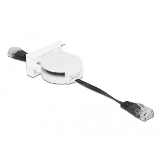 DeLOCK Easy 45 Module Network Retractable Cable RJ45 Cat.5e black