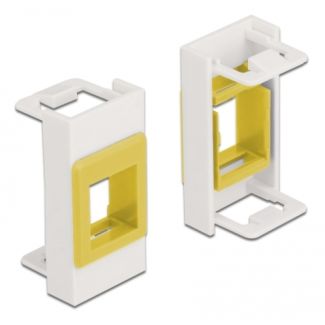 DeLOCK Modulo di supporto Keystone Easy 45 da 22,5 x 45 mm, bianco / giallo