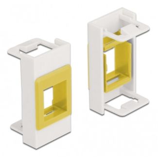 DeLOCK Easy 45 Module Keystone Holder 22.5 x 45 mm, white / yellow