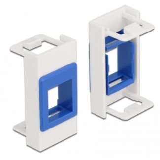 DeLOCK Modulo di supporto Keystone Easy 45 da 22,5 x 45 mm, bianco / blu
