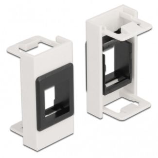 DeLOCK Easy 45 Module Keystone Holder 22.5 x 45 mm, white / black