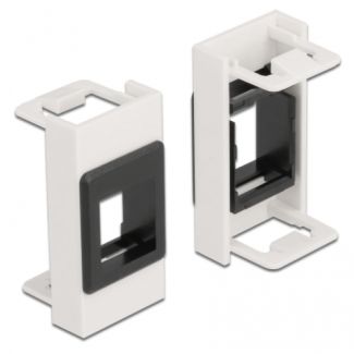 DeLOCK Modulo di supporto Keystone Easy 45 da 22,5 x 45 mm, bianco / nero