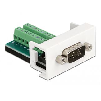 DeLOCK Modulo Easy 45 VGA maschio a morsettiera 22,5 x 45 mm