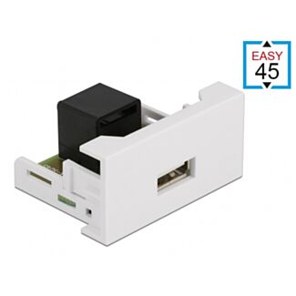 DeLOCK Modulo Easy USB 2.0 Tipo-A femmina per porta RJ45 femmina 22,5 x 45 mm