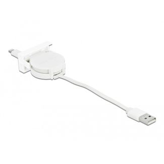 DeLOCK Easy 45 Module USB 2.0 Retractable Cable USB Type-A to 8 Pin Lightning female white