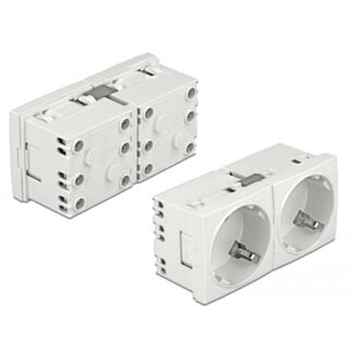 DeLOCK Easy 45 Presa di alimentazione con messa a terra a 2 vie estendibile con disposizione a 45° 45 x 45 mm 5 pezzi