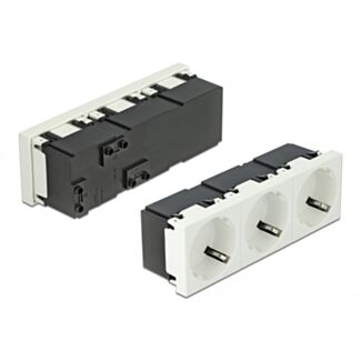 DeLOCK Easy 45 Presa di alimentazione con messa a terra a 3 vie con disposizione a 45° 45 x 45 mm 5 pezzi