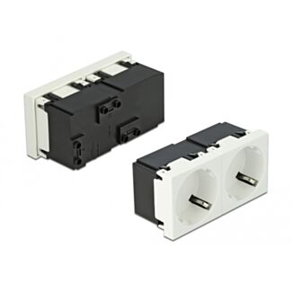 DeLOCK Easy 45 Presa di alimentazione con messa a terra a 2 vie con disposizione a 45° 45 x 45 mm 5 pezzi