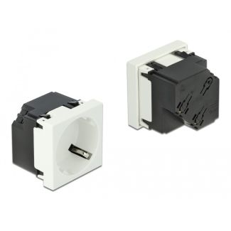 DeLOCK Easy 45 Grounded Power Socket with a 45° arrangement 45 x 45 mm 10 pieces