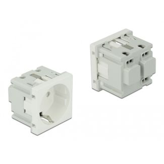 DeLOCK Easy 45 Grounded Power Socket 45 x 45 mm 10 pieces