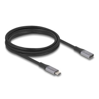 DeLOCK 81202 USB cable USB4 Gen 2x2 2 m USB C Black, Grey