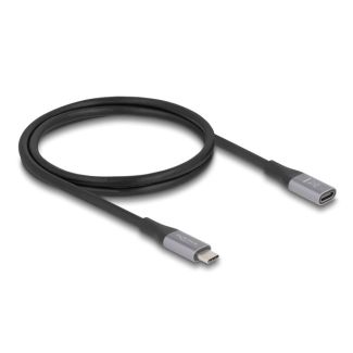 DeLOCK 81201 USB cable USB4 Gen 2x2 1 m USB C Black, Grey