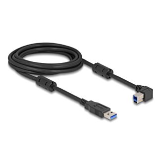 DeLOCK Cavo USB 5 Gbps Tipo-A maschio per Tipo-B maschio 90° angolato a sinistra 3 m