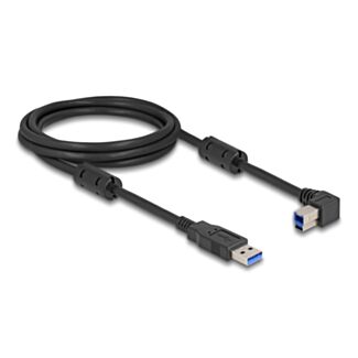 DeLOCK Cavo USB 5 Gbps Tipo-A maschio per Tipo-B maschio 90° angolato a sinistra 2 m