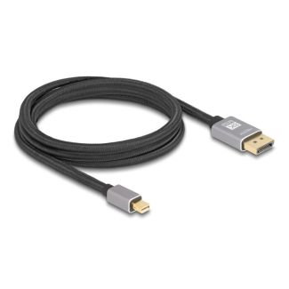 DeLOCK Mini DisplayPort to DisplayPort cable 8K 60 Hz 2 m grey metal without latch