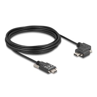 DeLOCK USB 2.0 Cable USB Type-C male with screws to USB Type-C male with screws angled left / right PD 3.0 60 W 5 m