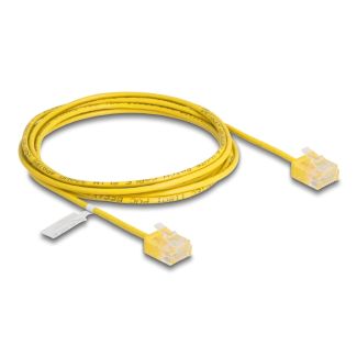 DeLOCK RJ45 Network Cable Cat.6 UTP Ultra Slim 2 m yellow with short plugs