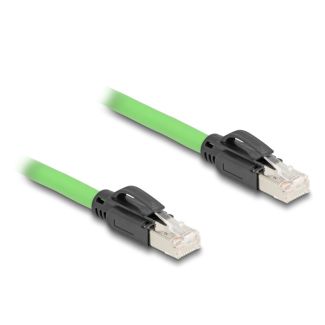 DeLOCK 80890 networking cable Black, Green 2 m Cat6a SF/UTP (S-FTP)