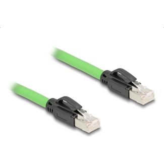 DeLOCK RJ45 Network Cable Cat.6A plug to plug SF/UTP suitable for drag chains PUR (TPU) 1 m green