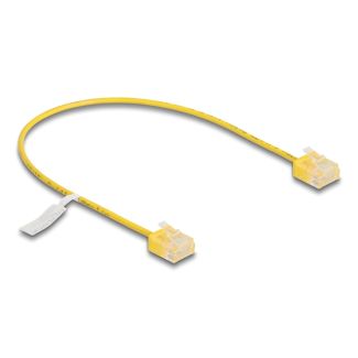 DeLOCK RJ45 Network Cable Cat.6 UTP Ultra Slim 0.3 m yellow with short plugs