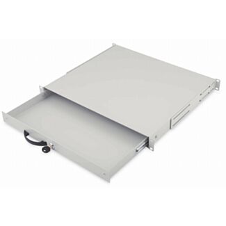 Digitus Cassetto 1U con serratura e maniglia, 44x483x398 mm grigio, per armadi 19"