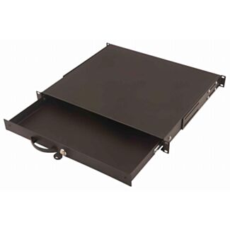 Digitus Cassetto 1U con serratura e maniglia, 44x483x398 mm nero, per armadi 19"
