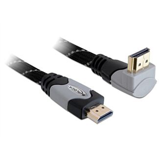 DeLOCK 2m High Speed HDMI 1.4 cavo HDMI HDMI tipo A (Standard) Nero, Grigio