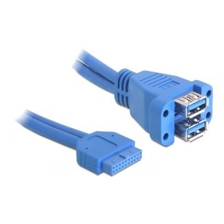 DeLOCK 82942 cavo USB USB 3.2 Gen 1 (3.1 Gen 1) 0,45 m Blu