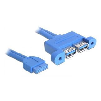 DeLOCK 82941 cavo USB USB 3.2 Gen 1 (3.1 Gen 1) 0,45 m 2 x USB A Blu