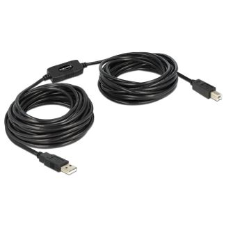 DeLOCK 11m, USB2.0-A - USB2.0-B USB cable USB A USB B Black