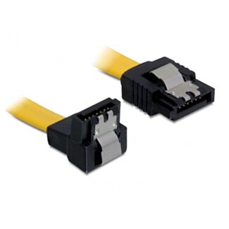 DeLOCK 0.1m SATA M/M cavo SATA 0,1 m Giallo
