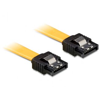 DeLOCK 0.1m SATA M/M cavo SATA 0,1 m SATA 7-pin Giallo