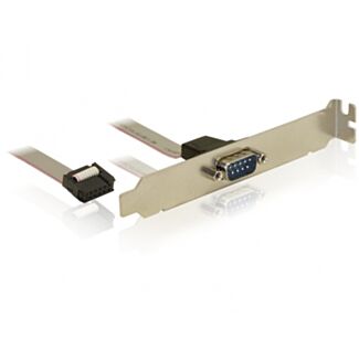 DeLOCK 82768 cavo seriale Grigio 0,4 m DB9 M