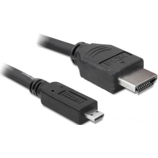 DeLOCK 3m HDMI HDMI cable HDMI Type A (Standard) HDMI Type D (Micro) Black