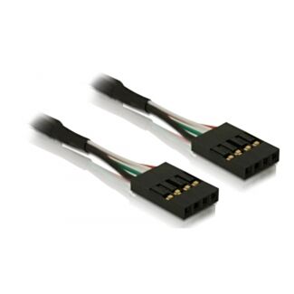 DeLOCK Cable pinheader F/F cavo di segnale 0,40 m Nero