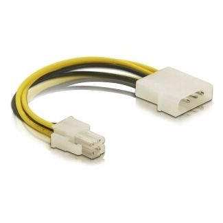 DeLOCK Cable P4 male > Molex 4pin male Multicolour 0.13 m