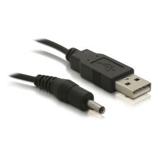 DeLOCK USB cable Power-Kabel,3,1mm Hohlst. Black 1.5 m USB A