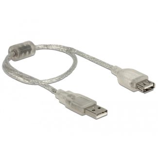DeLOCK 82244 USB cable USB 2.0 0.3 m USB A Transparent