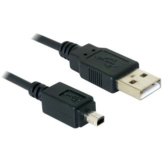 DeLOCK Camera cable USB-B mini 4pin > USB-A 1,5m male-male cavo USB Mini-USB B USB A Nero