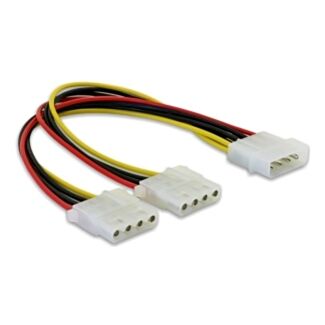 DeLOCK Y-Cable Power > 2x 4pin Molex 0,11 m